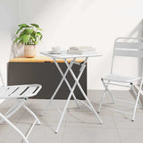 Bistro Table White 55 x 55 x 72.5 cm Powder-coated Steel 42002944