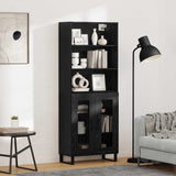 Highboard 2 pcs Black Oak Engineered Wood 3403191
