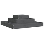 ZNTS Planter Grey 80x80x27 cm Solid Wood Pine 823866