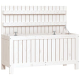 Garden Storage Box White 108x42.5x54 cm Solid Wood Pine 823830