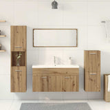 5 Piece Bathroom Furniture Set Artisan Oak Engineered Wood 3328914