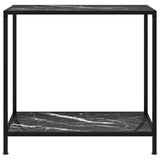 ZNTS Console Table Black 80x35x75 cm Tempered Glass 322834