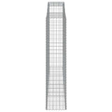 Arched Gabion Baskets 4 pcs 300x50x220/240 cm Galvanised Iron 3146811