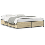 ZNTS Bed Frame without Mattress Sonoma Oak 120x190 cm Small Double 3279863