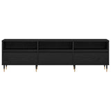 TV Cabinet Black Oak 150 x 30 x 44.5 cm Engineered Wood 862876