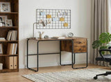Desk with Storage Smoked Oak 100 x 50 x 75 cm 8008004