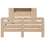 ZNTS Bed Frame without Mattress 140x190 cm Solid Wood Pine 3309899