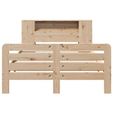 ZNTS Bed Frame without Mattress 140x190 cm Solid Wood Pine 3309899