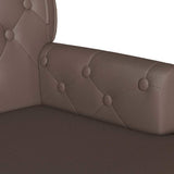 Bench Brown 119.5 x 64.5 x 75 cm Faux Leather 42019296