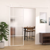 151681 Sliding Door Frosted ESG Glass and Aluminium 76x205 cm White