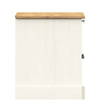 Bedside Cabinet "VIGO" White 42x35x42 cm Solid Wood Pine 353158