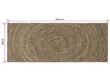 Area Rugs Natural and Black 100 x 200 cm Jute 42010623