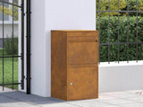 Parcel Drop Box Rusty 41 x 38 x 103 cm Weathering Steel 874939