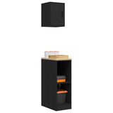 Garage Cabinets 2 pcs Black Engineered Wood 3328261