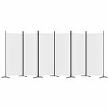 6-Panel Room Divider White 520x180 cm Fabric 350270