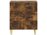 Bedside Table Smoked Oak 43 x 39.5 x 66.5 cm Engineered Wood 895020