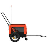 Pet Bike Trailer Orange and Black Oxford Fabric and Iron 93928