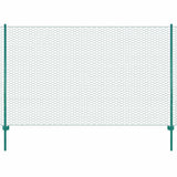 144616 Wire Mesh Fence with Posts Steel 25x1,5 m Green