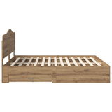 Bed Frame with Drawer Artisan Oak 180 x 200 cm Engineered Wood 3413577