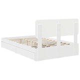 Storage Bed with Headboard White 120 x 200 cm Engineered Wood 3412290