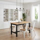 High Bar Table EKAI Black 112 x 70 x 91 cm Solid Pine Wood 42037013