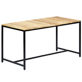 Dining Table 140x70x75 cm Solid Rough Mango Wood 247811