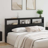 Headboard Black Oak 200 x 17 x 102 cm Engineered Wood 886255