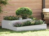 Garden Planter Silver 100 x 100 x 50 cm Galvanised Steel 873590