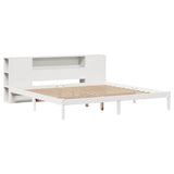Bookcase Bed without Mattress White 200x200 cm Solid Wood Pine 3321549