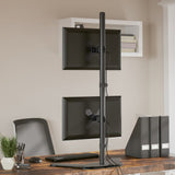 Dual Monitor Stand Black Steel VESA 75/100 mm 358007