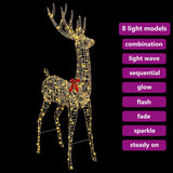 3D Reindeer with 250 LEDs Warm white 91 x 32 x 180 cm PET 42019059