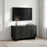 TV Stand 60 x 34.5 x 40 cm Black Engineered Wood 8011559