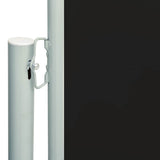 Patio Retractable Side Awning 117x600 cm Black 317946