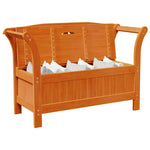 Garden Storage Bench Brown 119 x 76 x 44cm Solid pine wood 4012182