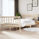 3101133 Bed Frame without Mattress Solid Wood 140x190 cm