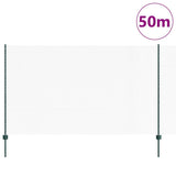 Welded Wire Fence 50 x 1.4 m PVC-Coated Steel Green 3336760