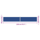 Retractable Side Awning Blue 180x1200 cm 318076