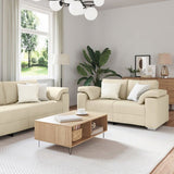 Sofa Set 2 pcs Cream 219 x 77 x 82 cm Fabric 3324747