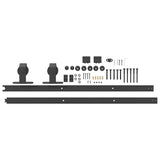 Sliding Door Hardware Kit 200 cm Steel Black 4009717