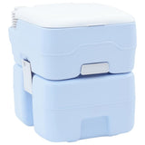 Camping Toilet Manual Light Blue and White 41.5 x 36.5 x 42 cm 42001428