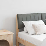 Upholstered Headboard Dark Grey 120 cm Solid Pine Wood 879240