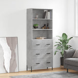 Highboard Concrete Grey 69.5x34x180 cm Engineered Wood 3189393