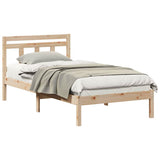 Bed Frame Brown 90 x 190 cm Solid Pine Wood 872353
