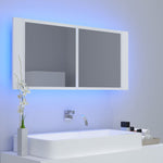 ZNTS LED Bathroom Mirror Cabinet White 100x12x45 cm Acrylic 804980