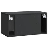 Wall-Mounted TV Cabinet 59.5 x 31 x 30 cm Black Engineered Wood 899216