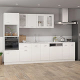 Microwave Cabinet Lyon White 60x57x207 cm Engineered Wood 802546