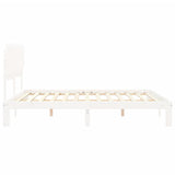 Bed Frame without Mattress White Super King Size Solid Wood Pine 3193742