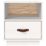 Bedside Cabinets 2 pcs White 40x34x45 cm Solid Wood Pine 818298