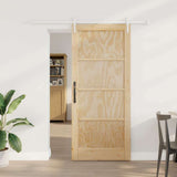 Sliding Door ORKDAL Brown 78 x 202 cm Solid Pine Wood 3333694