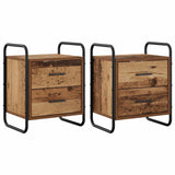 Hanging Bedside Cabinet 2 pcs Old Wood 40 x 30 x 50 cm 8013551